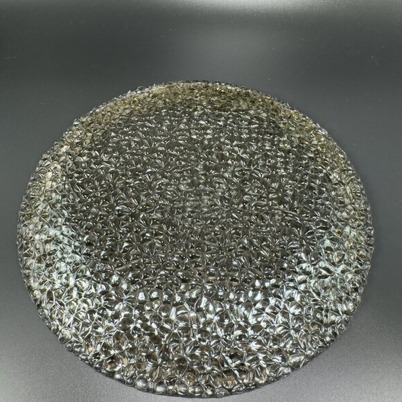 Vetropuro Clear Turkish Bubble Pebble Ice Glass Textured Plates Dishes Set 3 - Picture 10 of 11